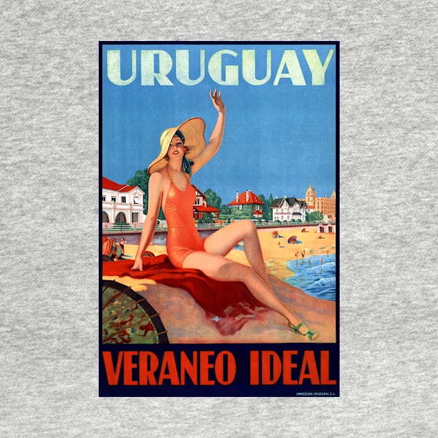 Vintage Travel Poster Uruguay Veraneo Ideal by vintagetreasure